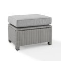 Crosley Furniture Bradenton Outdoor Wicker Ottoman, Gray KO70014GY-GY